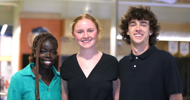 GISH Student Speakers Nyarout Wal, Elli Ward, and Charlie Gentry